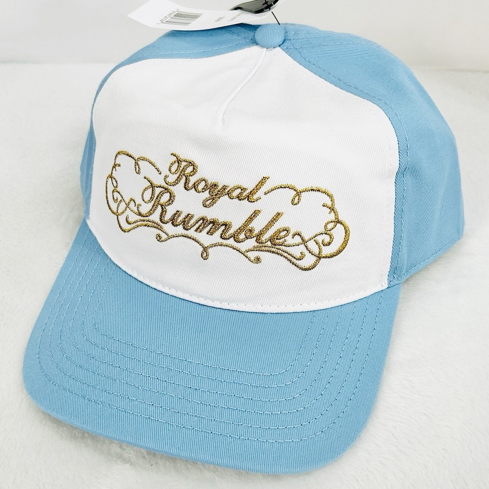 WWE Royal Rumble Classic Logo A-Frame Hat Cap Adjustable Snapback Blue Wrestling
